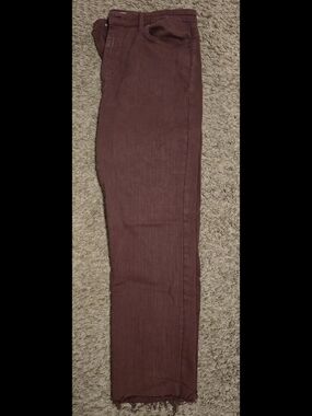 VERVET BY FLYING MONKEY Maroon/Burgundy Boyfriend Jeans